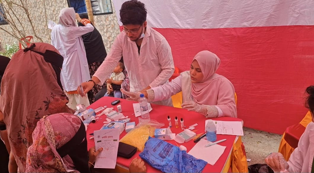 কোম্পানীগঞ্জে পাঁচ শতাধিক  রোগীকে বিনামূল্যে চিকিৎসা সেবা